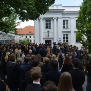 A ceremony in memory of Małgorzata Dynak. Credit: Mirosław Kaźmierczak/UW