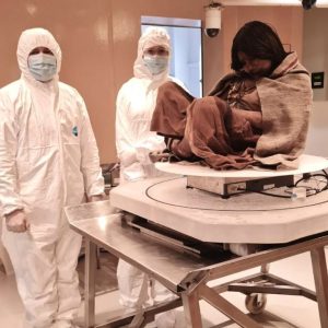 Examination of the mummy. Source: Centre for Andean Studies UW