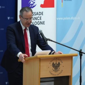 Conference on academic cooperation in the Weimar Triangle. Credit: Mirosław Kaźmierczak/UW